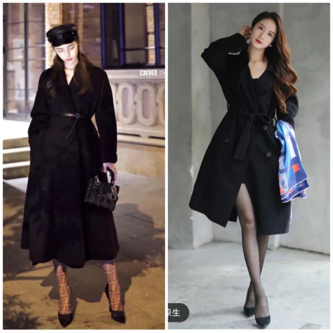 呢子大衣配高跟鞋的穿搭高级感,韩剧女主穿搭秋冬大衣搭配高跟鞋
