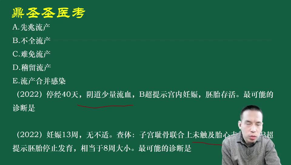 鼎圣医考：流产考点提示