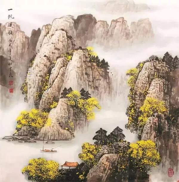 中国山水画名家作品欣赏书,清代山水画名家作品集一册