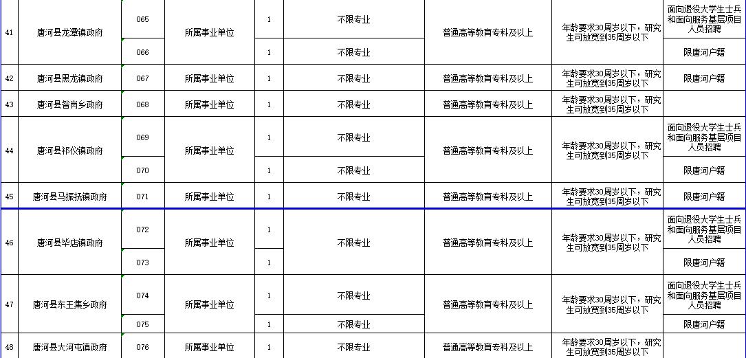唐河县事业单位招才引智职位表,唐河县事业单位公开招聘实施方案