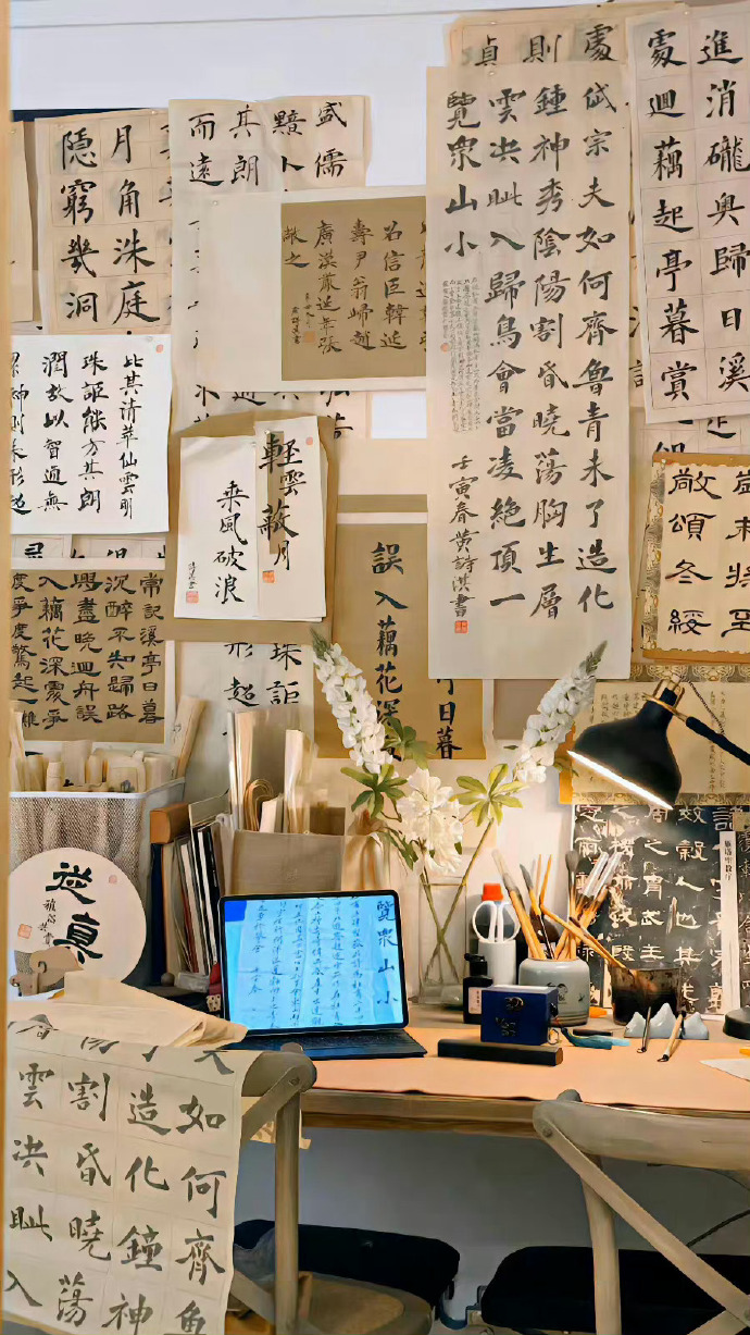 古风壁纸风景书法,古风桌面壁纸书法