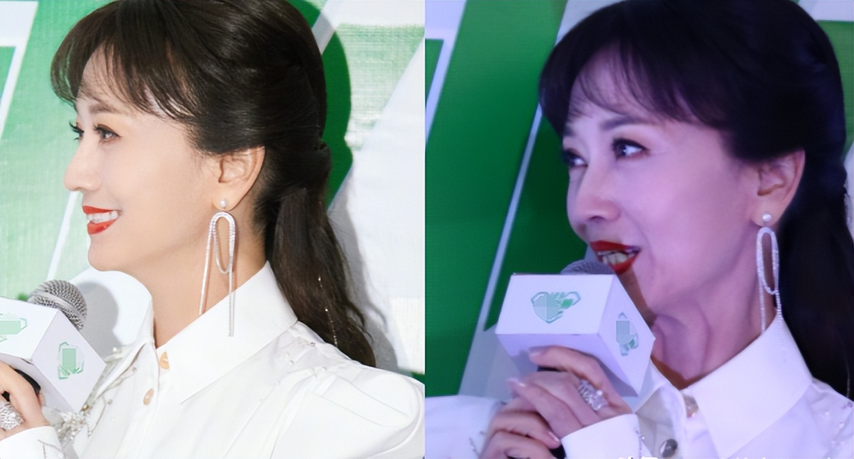 没了美颜滤镜，谁在装嫩一目了然，麒麟臂、水桶腰、满脸皱纹沟壑