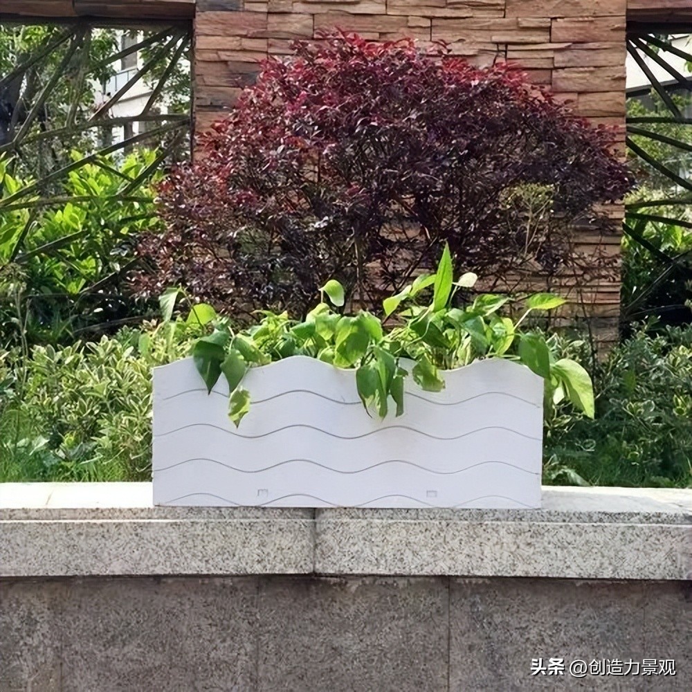 花箱小庭院景观设计,庭院花箱设计款式大全