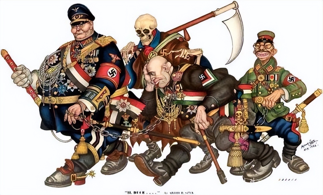 二战三个轴心国的战败现场,二战各个法西斯的主要对手
