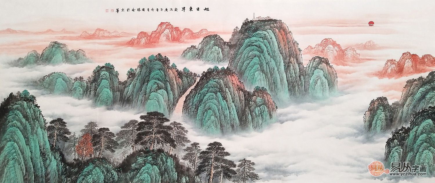 沙发墙面装饰山水画最新款,墙画装饰办公室山水画