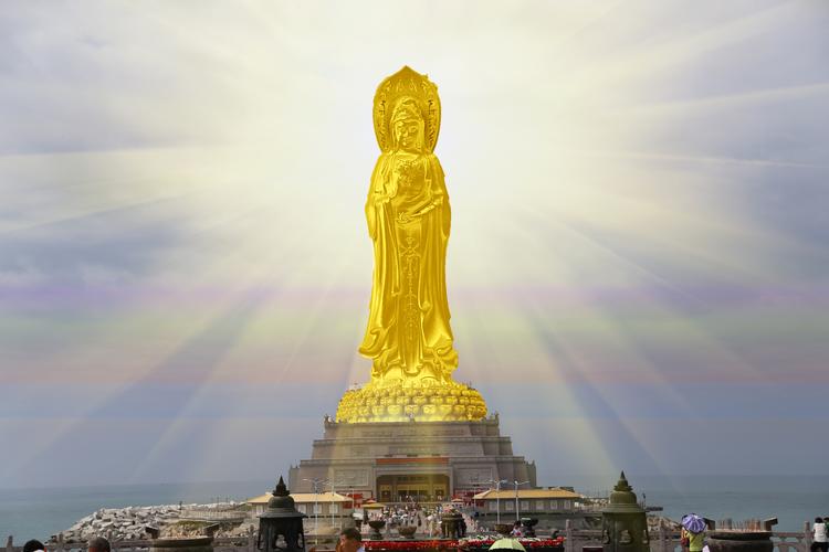 海南耗资8亿建观音像,海南南海观音像高多少米