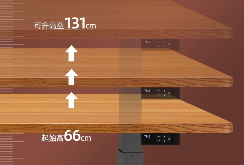 男人谁不喜欢一张大大的书桌,智芯1.8M实木升降桌那是真的爱