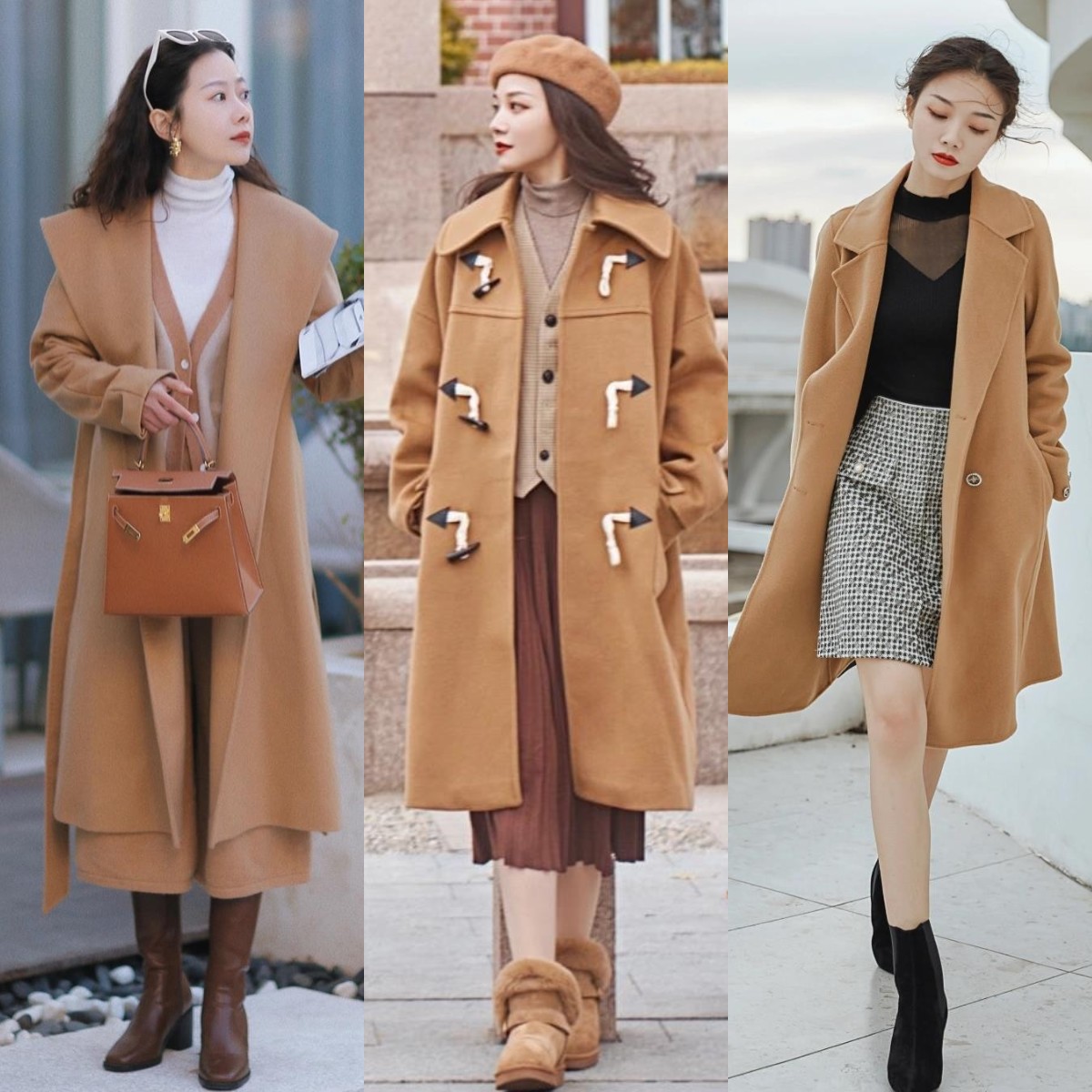 今年大衣流行色,老气的黑色短款大衣