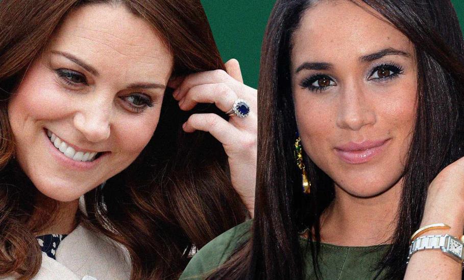 梅根凯特皇室造型,梅根黄金首饰