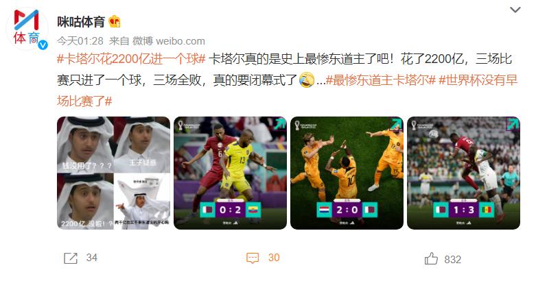 卡塔尔历史上最惨的东道主,卡塔尔最惨东道主