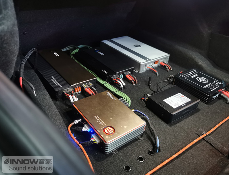 动人节奏上海音豪宝马5系汽车音响改装美国K牌双炮小金刚低音炮