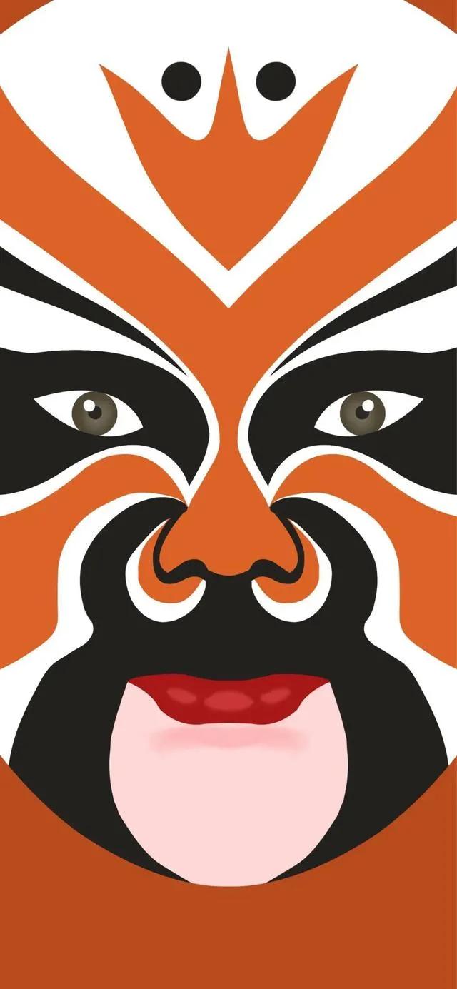 p30壁纸高清京剧脸谱,国潮京剧脸谱卡通壁纸