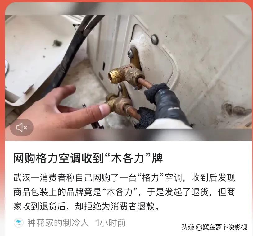 网友：网购格力空调收到“木各力”牌