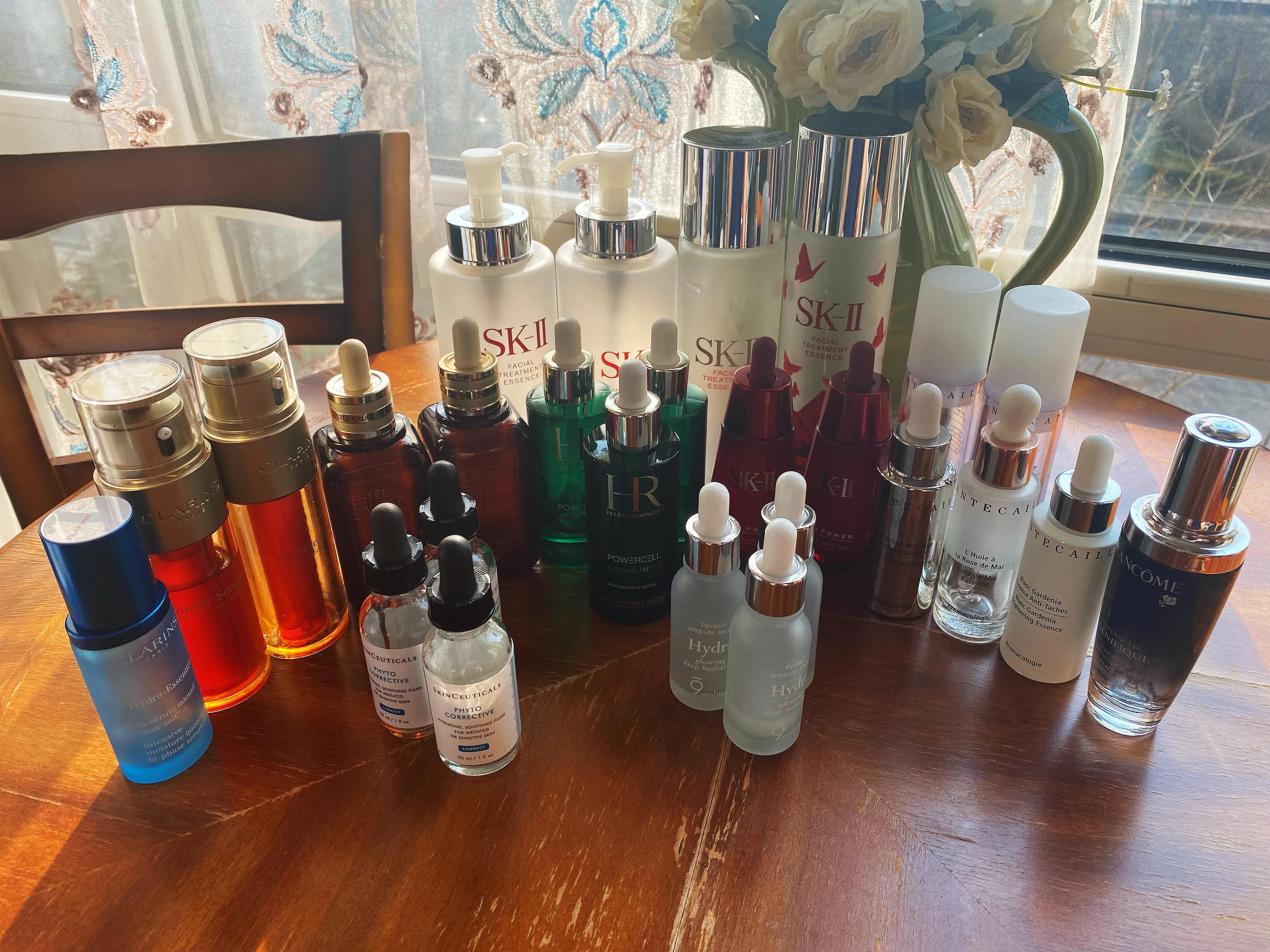 空瓶精华篇视频,雅诗兰黛紫色精华和美白精华