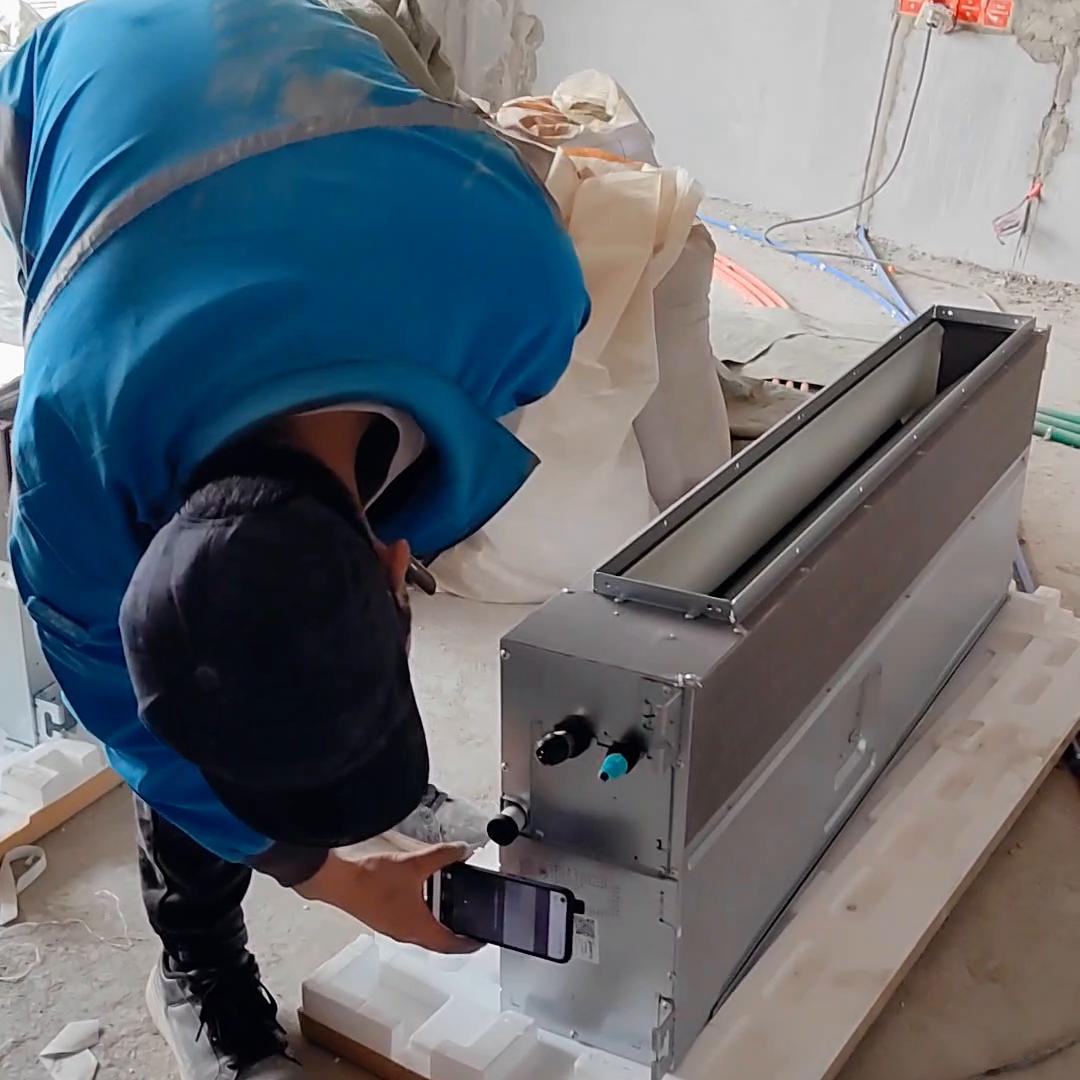 德阳保利a区13幢美的中央空调送货安装，怎样扫码识正品。