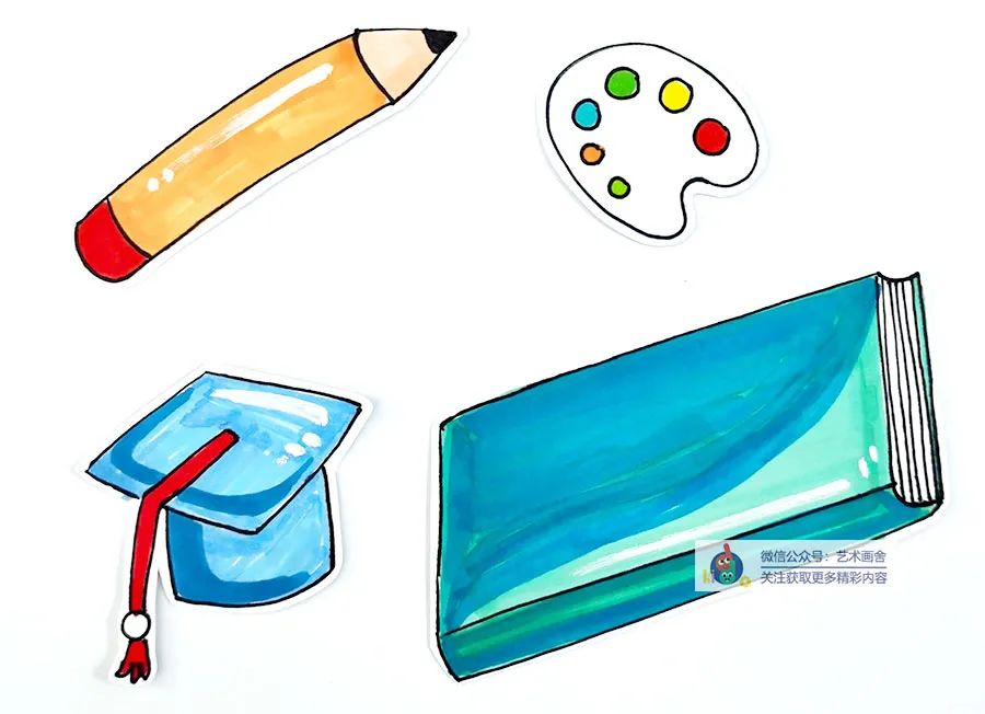 儿童画教程之书包简笔画,各种各样的书包儿童画