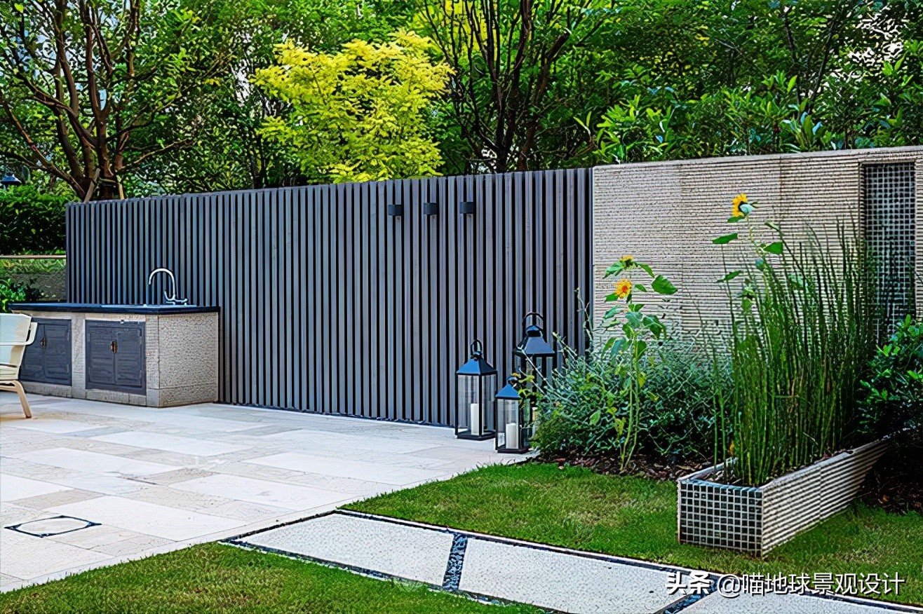 庭院围墙艺术格栅,不锈钢围墙大门格栅图片