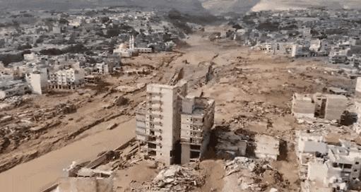 利比亚灾难发生时的视频,利比亚洪灾真是触目惊心