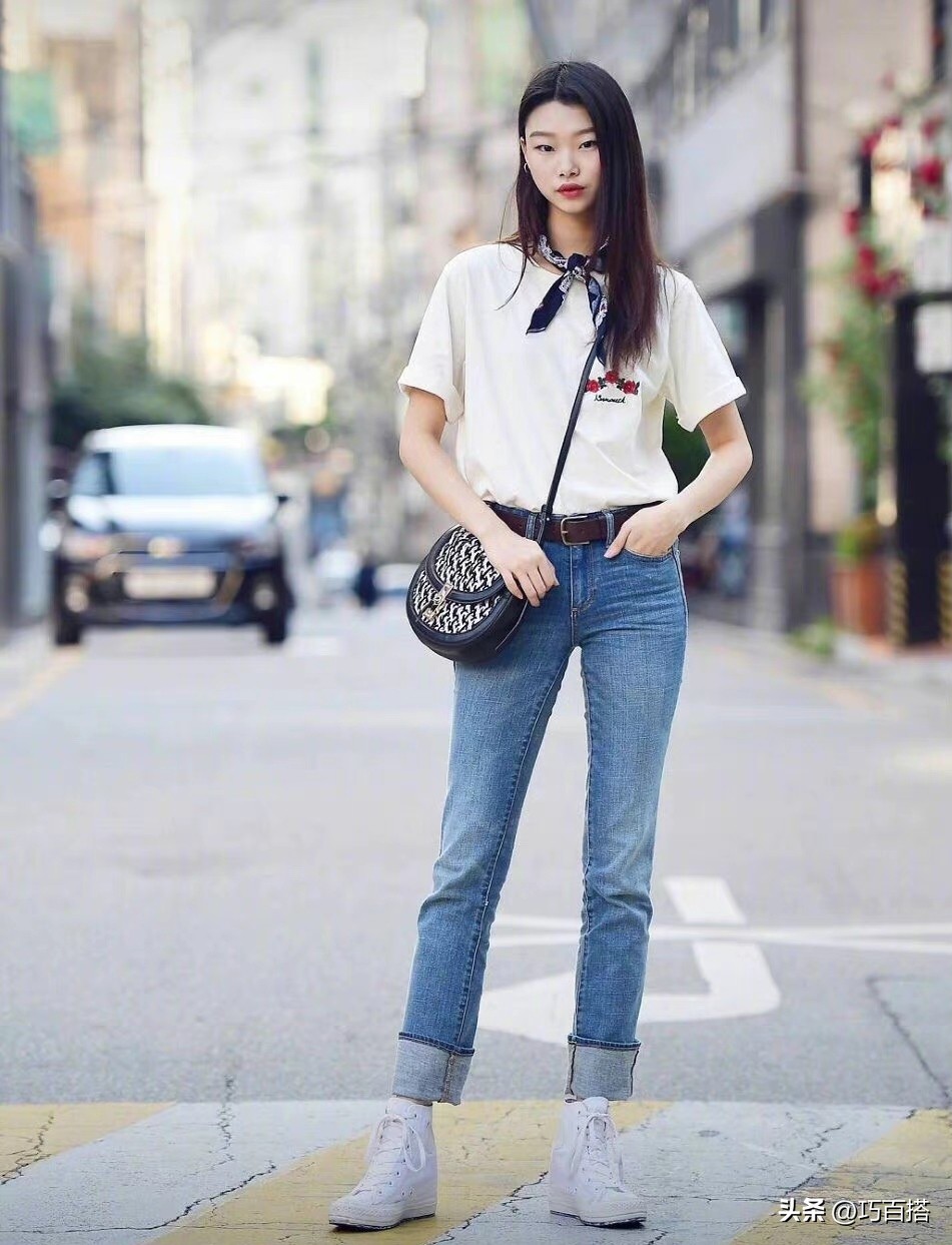 韩国路人穿搭真实街拍,韩国素人穿搭夏季