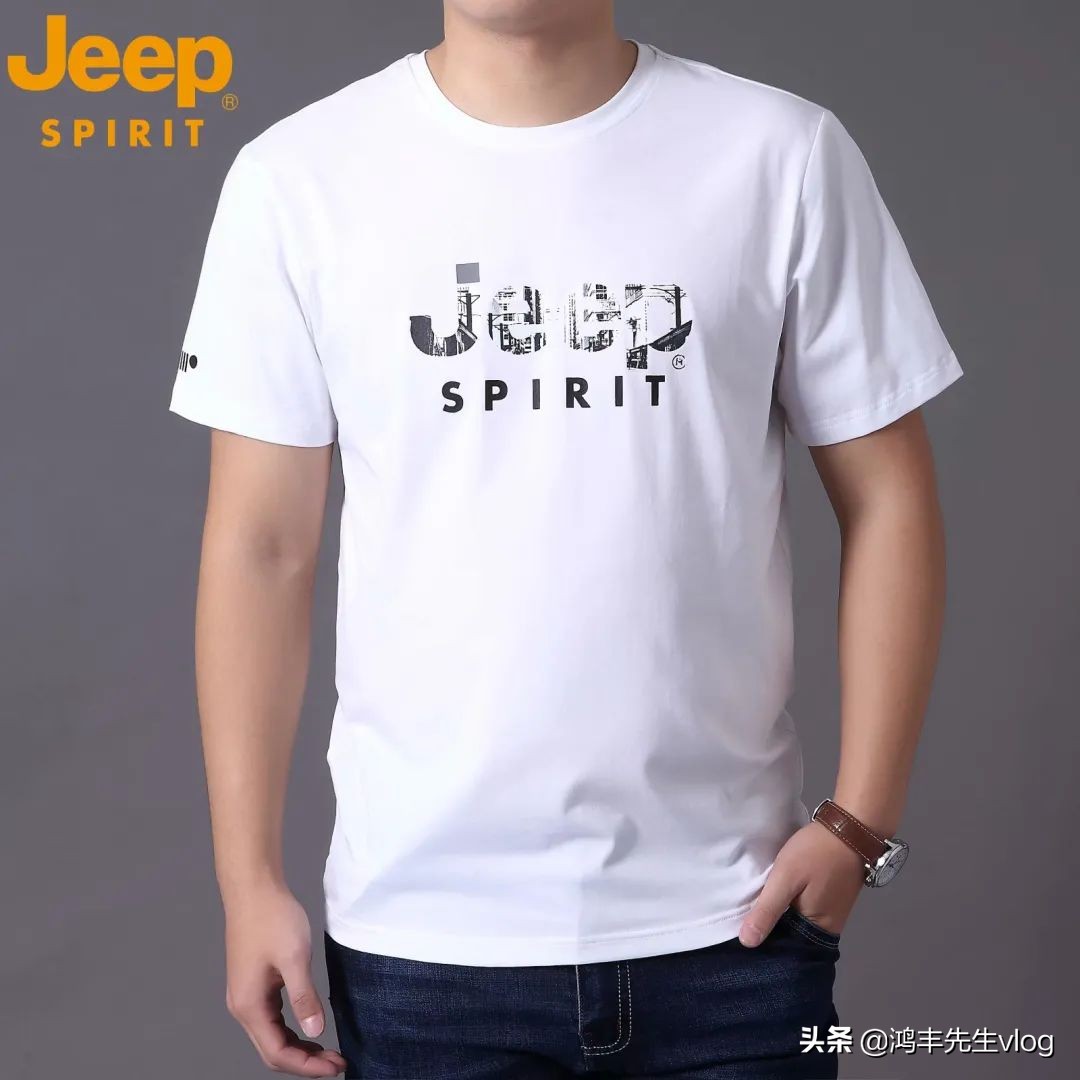 jeep短袖t恤专卖店男装翻领,jeep短袖t恤男纯棉官方正品