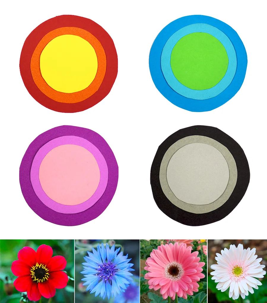 春季儿童画简单又漂亮,花儿朵朵线描儿童画