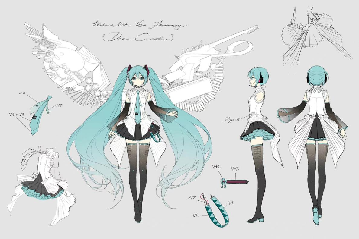 葱娘初音未来像素画,初音未来高清图葱绿色头发