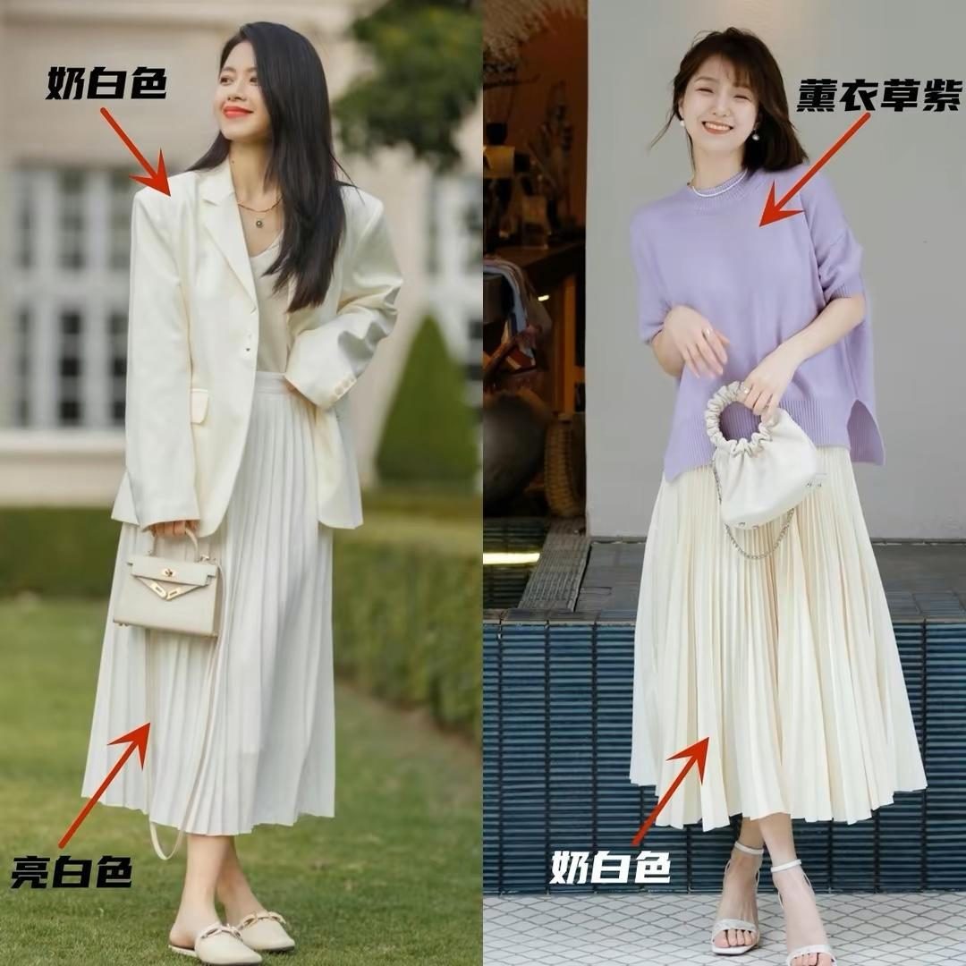 长款过膝裙怎么搭配,春天过膝裙穿搭