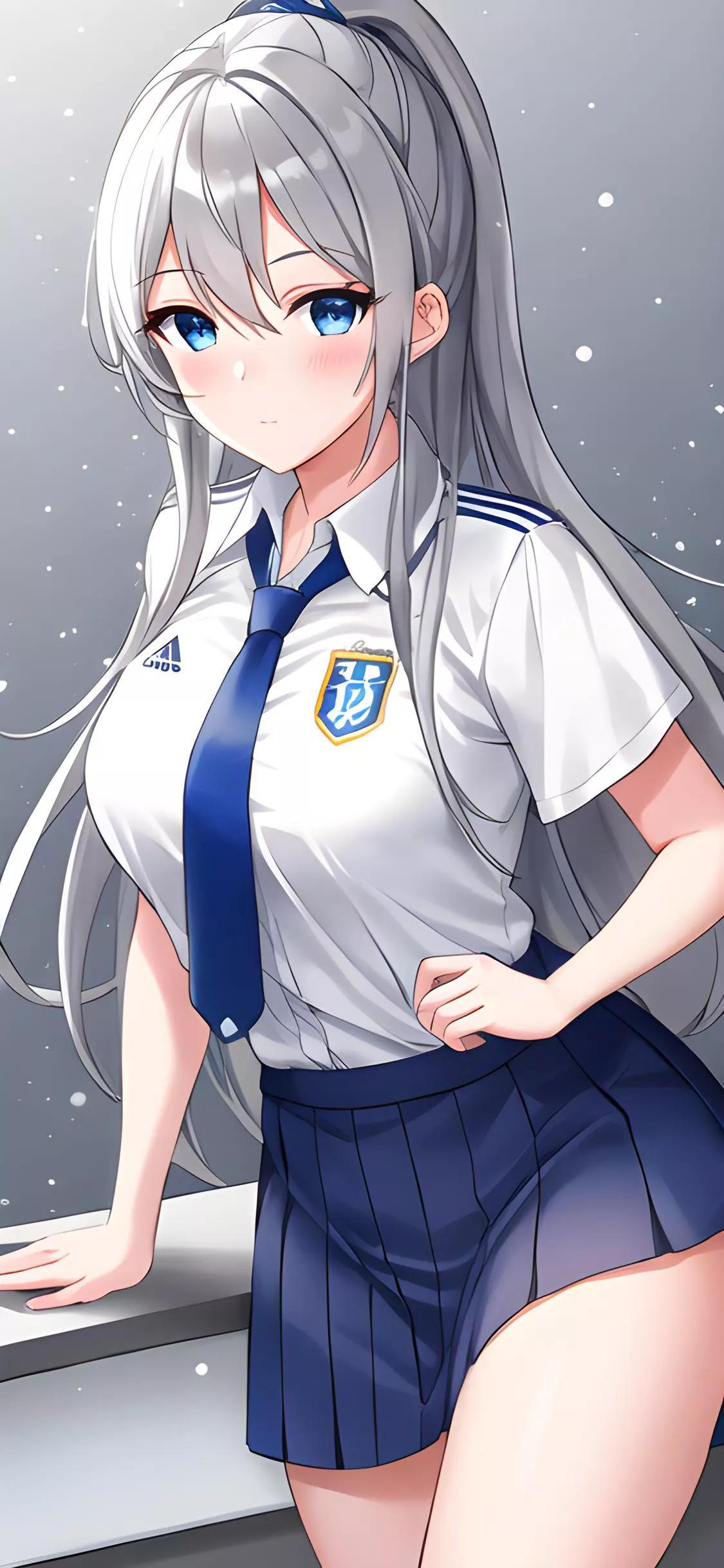 ai壁纸校服,学院风洋气衬衫儿童画