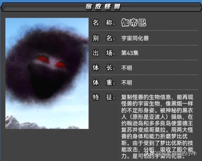 梦比优斯奥特曼怪兽图鉴全集,梦比优斯奥特曼吞噬怪兽