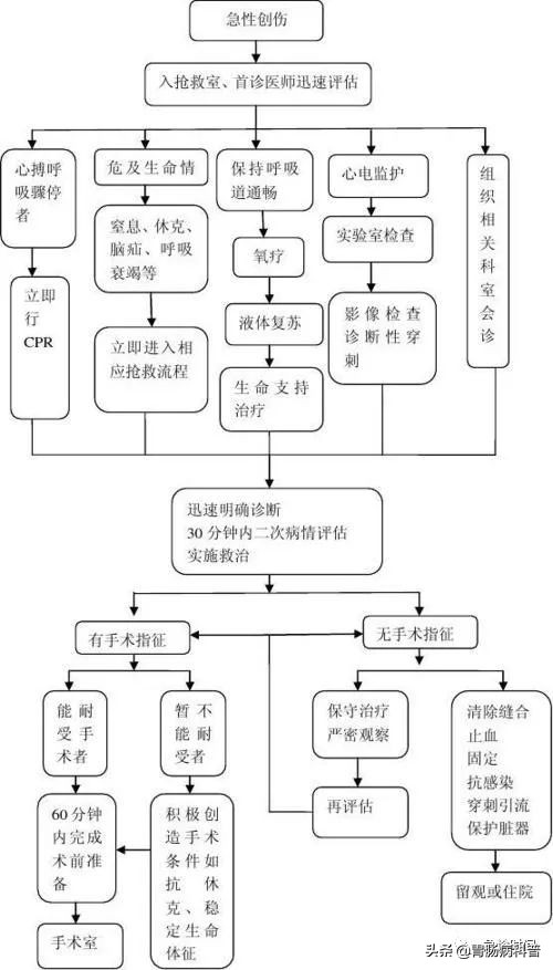 急诊医学操作流程图,急诊急救各种流程图