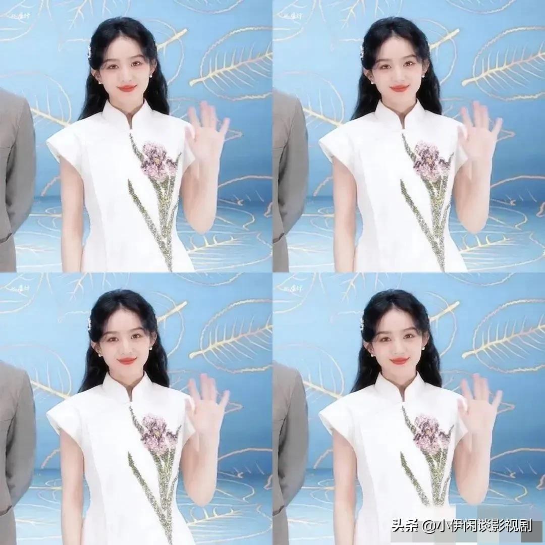 赵丽颖身着改良版旗袍大秀国风,赵丽颖穿着旗袍的照片