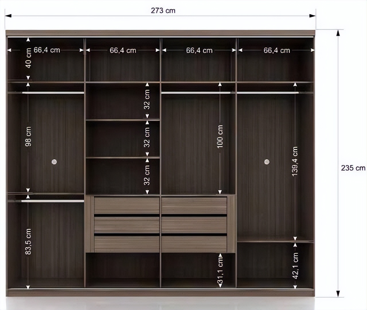定制衣柜的尺寸一般是多少,各种衣柜定制板材报价