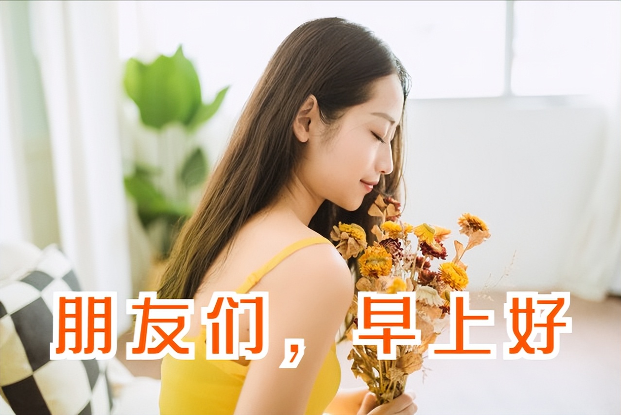 最新漂亮早上好问候图片鲜花带字,2023早上好问候语