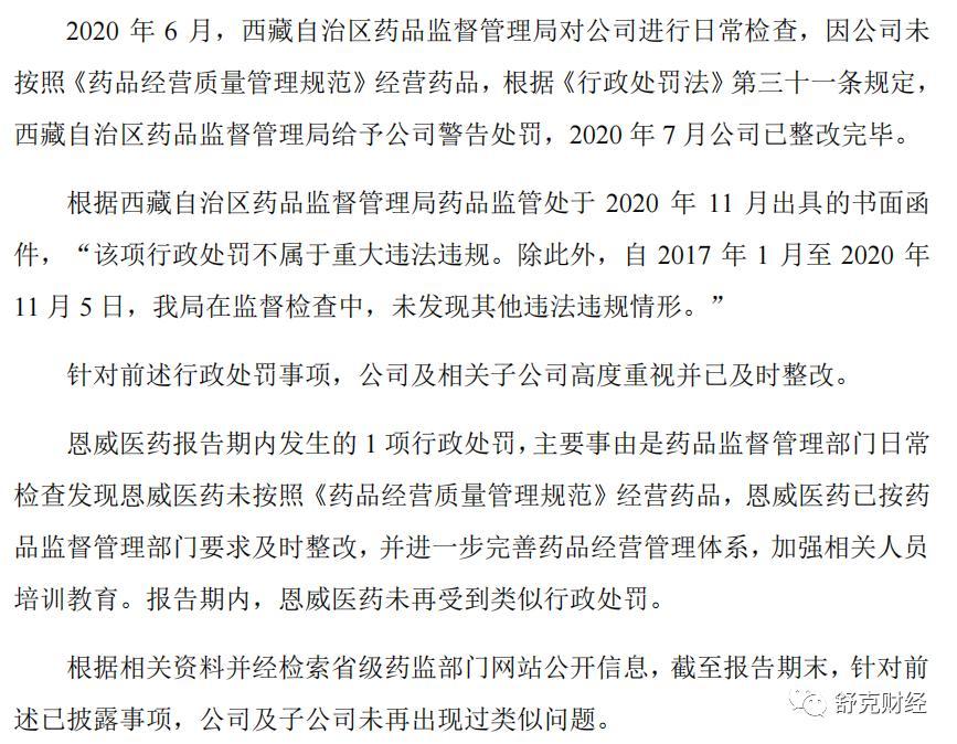 恩威医药IPO：产品单一被踢出医保、内控缺失、研发投入行业垫底