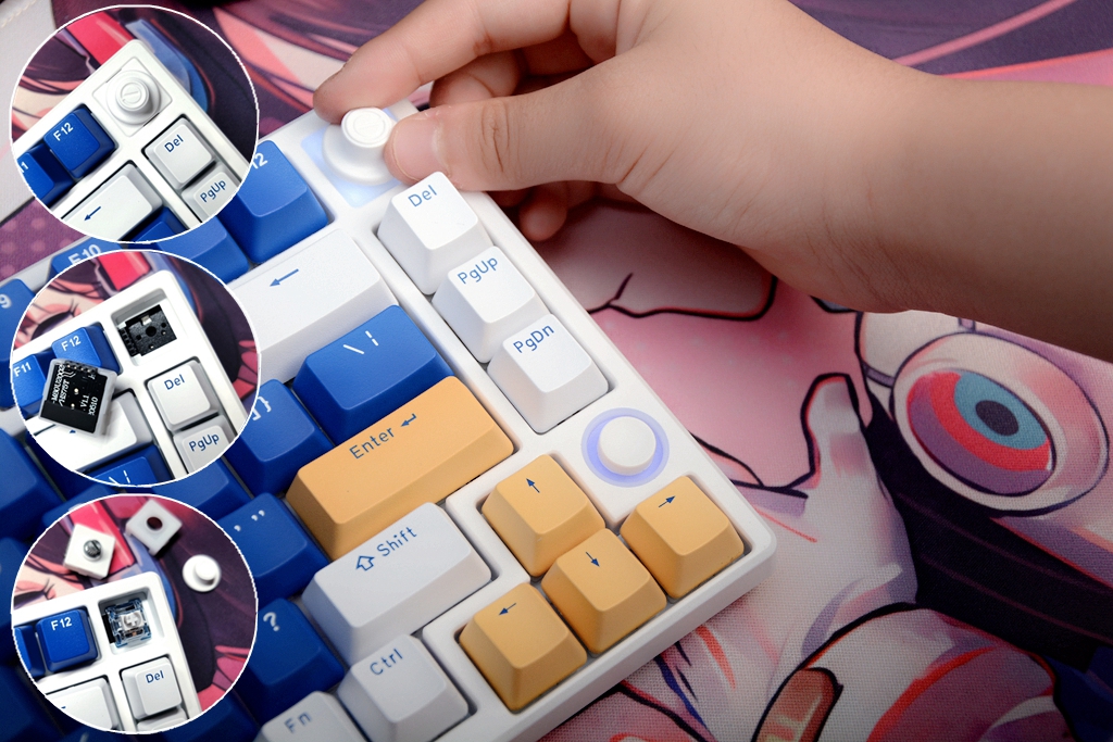 你见过带摇杆的键盘么，HELLOGANSSHS75T三模机械键盘开箱