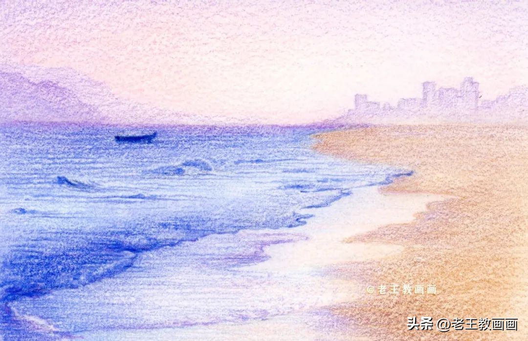 关于夏天的海滩的主题画,夏日海滩风景画
