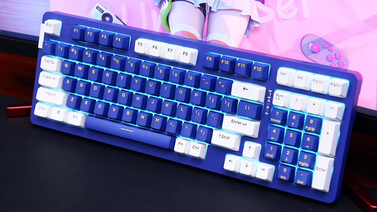 达尔优a98静电容轴测评,达尔优A98机械键盘