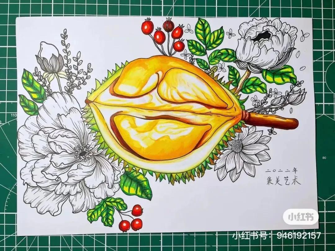 彩铅画出马克笔的效果,彩铅马克笔混合画