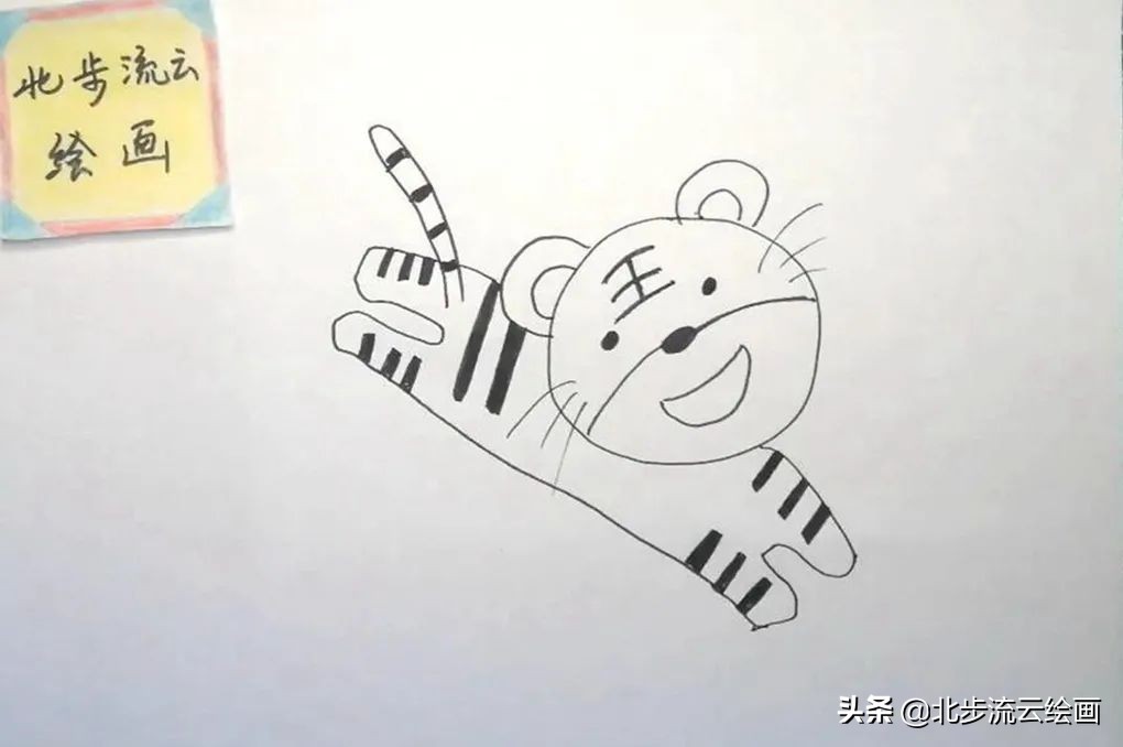 如何画老虎简笔画步骤,老虎数字简笔画步骤