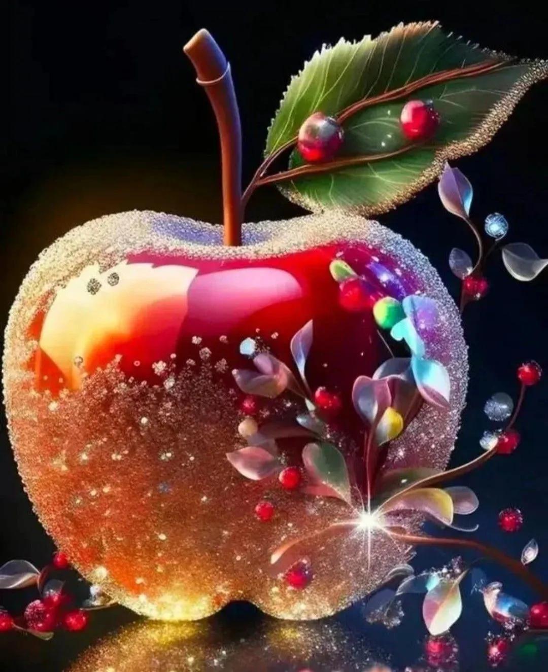 平安健康吉祥如意苹果唯美图片,祝你平安健康苹果图片