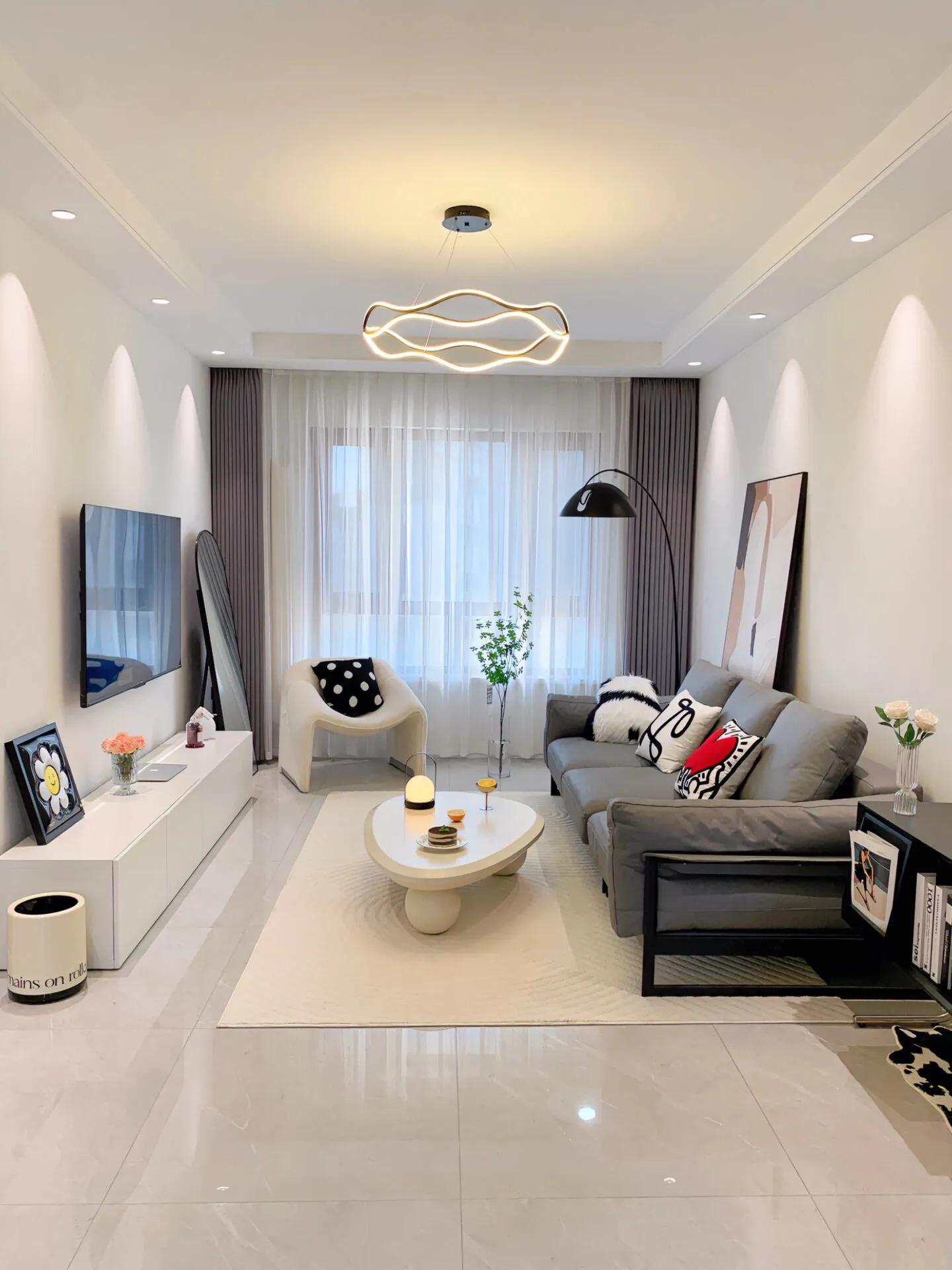 20平客厅新式设计,20款极简风客厅