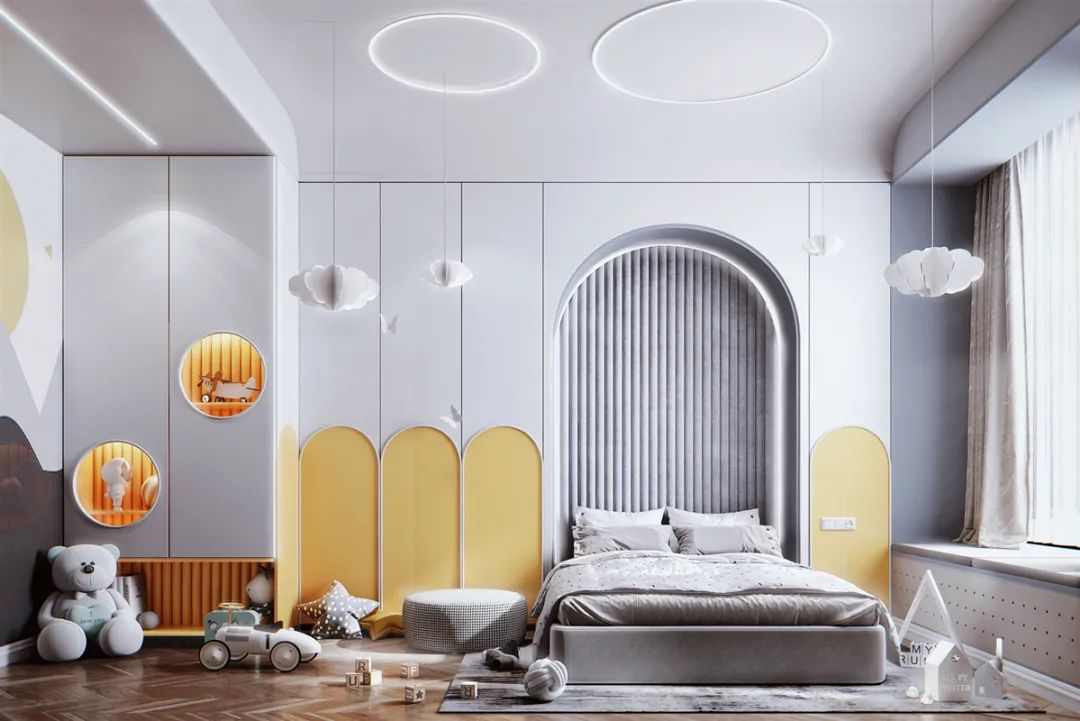 小房间只能放一张床儿童房设计,儿童房空间小双床不要上下铺