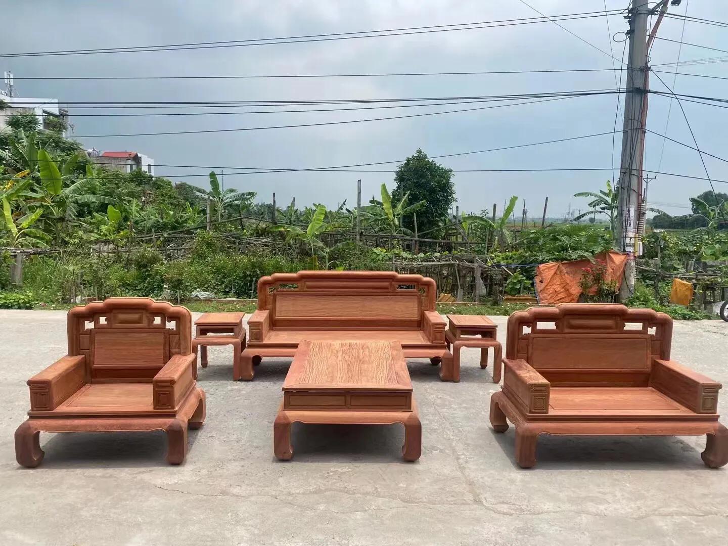 缅甸花梨大果紫檀国色天香尺寸,缅甸花梨国色天香沙发十一件套