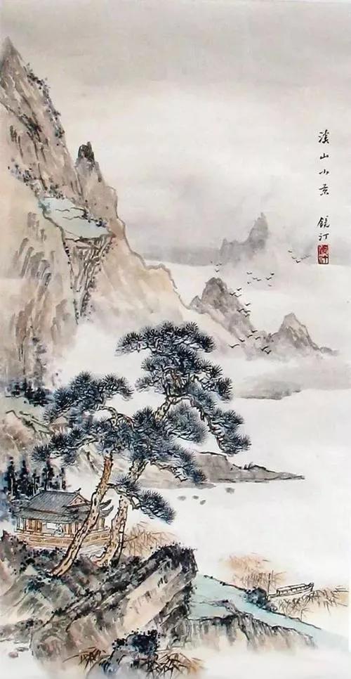 现代山水画名家竖幅作品欣赏,古代名家横幅山水画作品欣赏