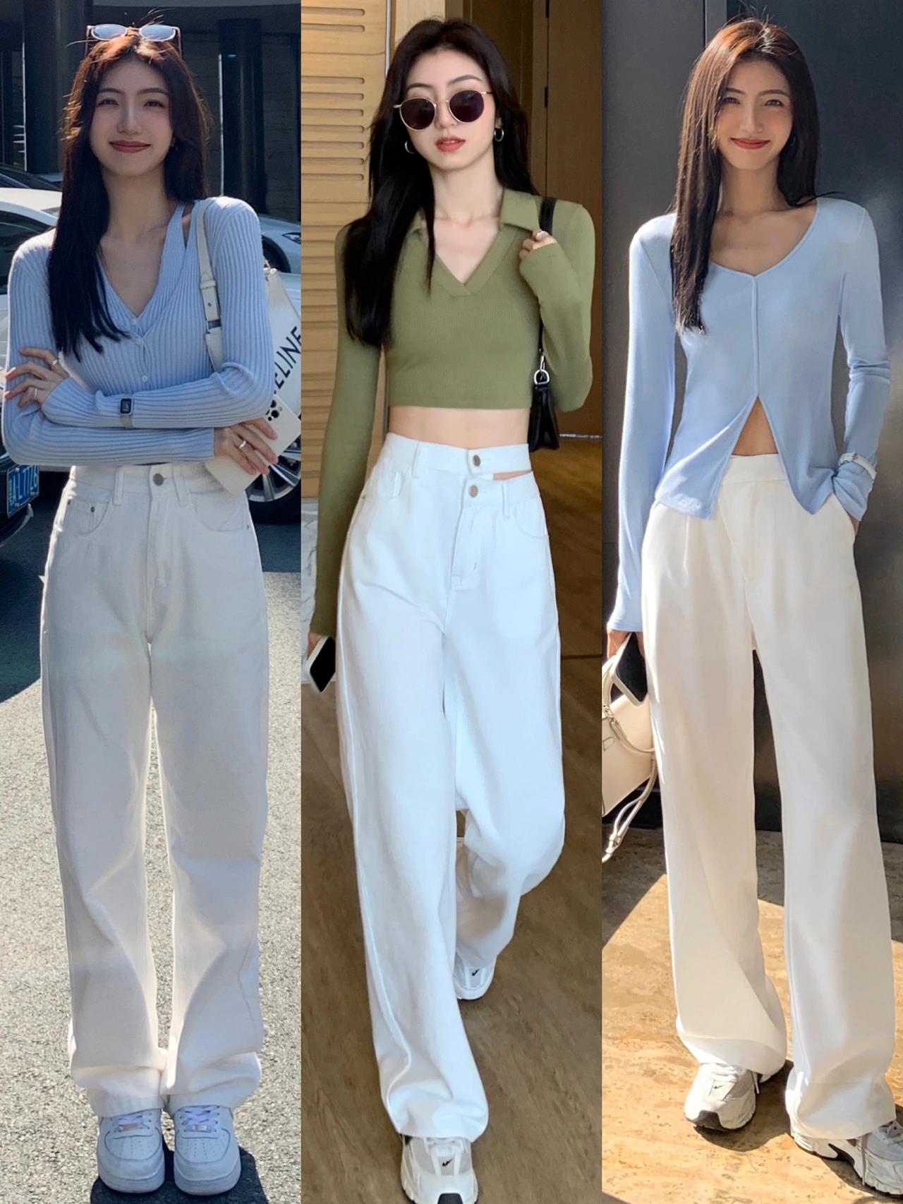 小个子显腿长裤型,小个子穿长裤怎么穿显腿长