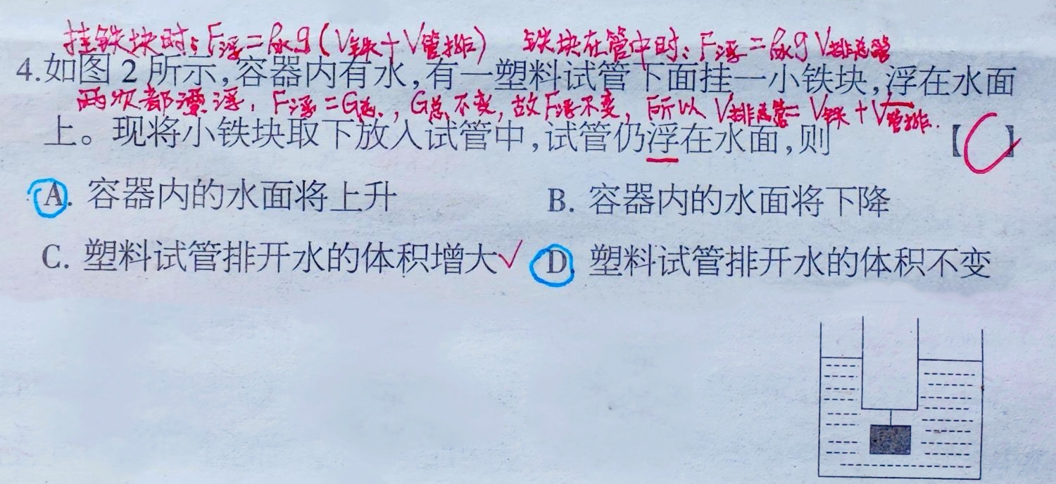 物理浮力难题大题解题思路,浮力题100道经典