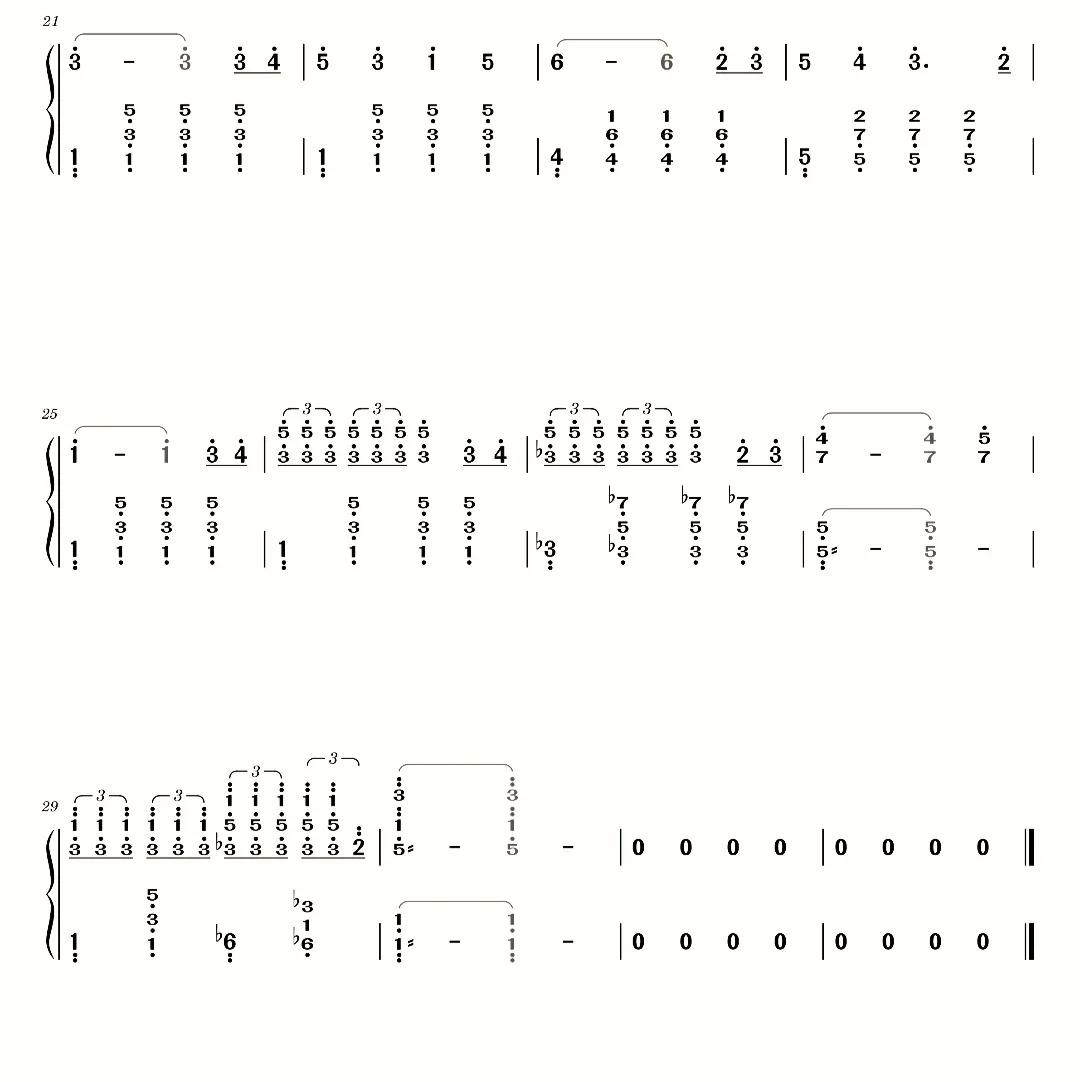 《长江之歌》长笛简谱,长江之歌钢琴五线谱简单版