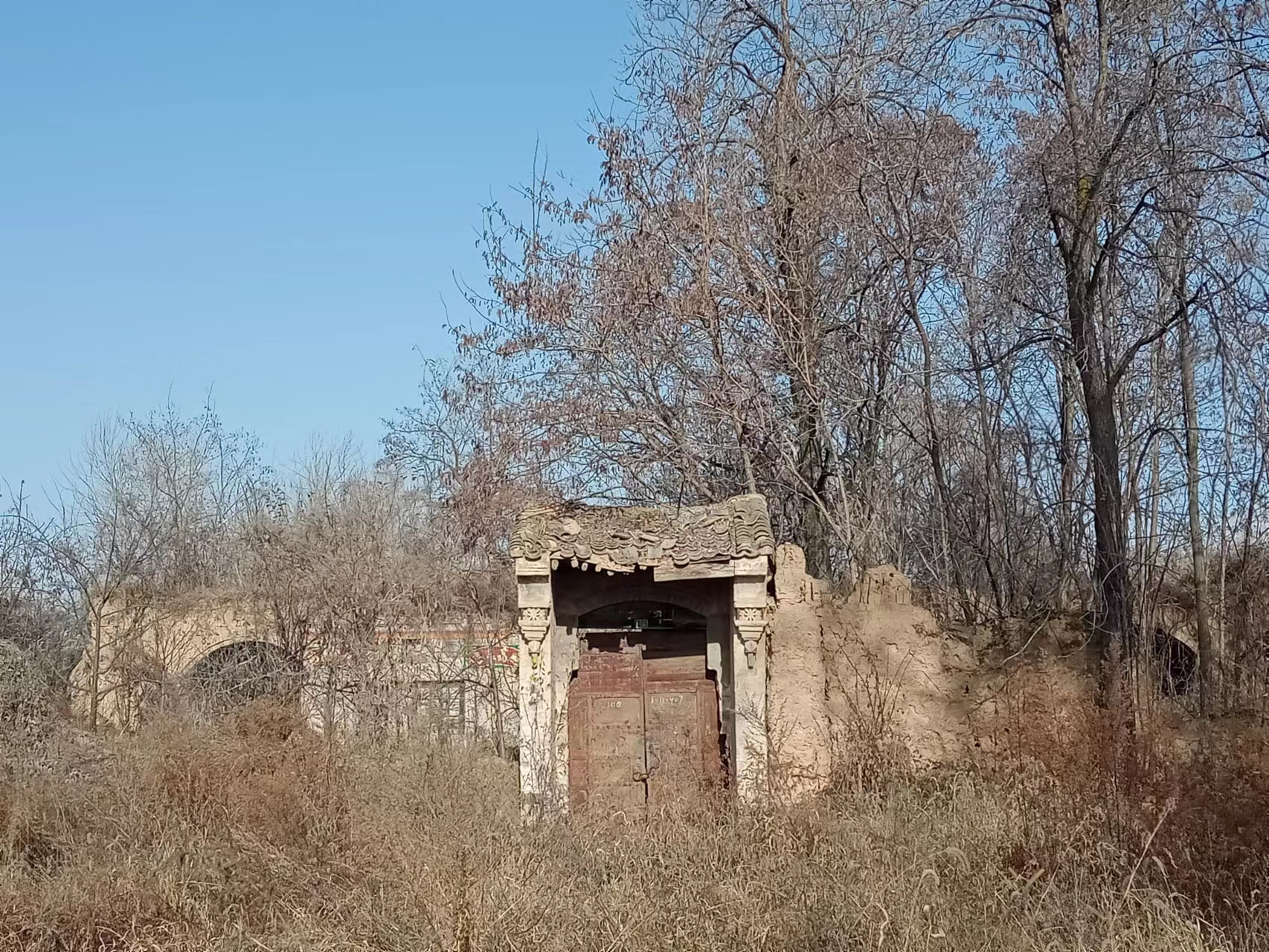 古树、土塔、苍柏、沟壑……