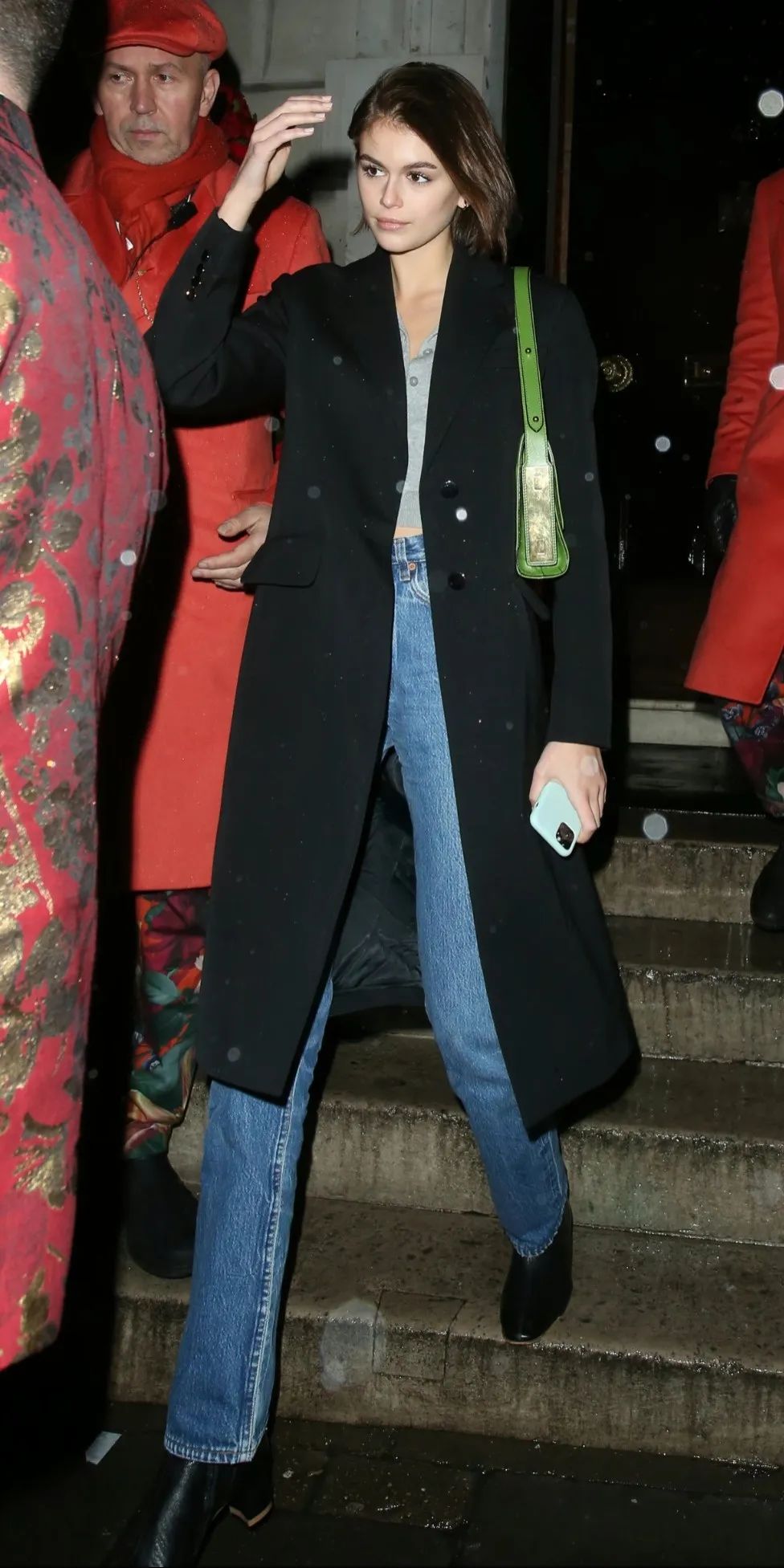 安吉丽娜朱莉大衣,安吉丽娜朱莉的冬季大衣街拍