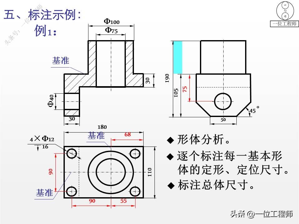 塑料零件图一般标注哪些尺寸,尺寸标注基准选择